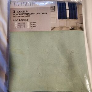 LA PALMA 2 PANELS BLACKOUT CURTAINS THERMAL INSULATED
